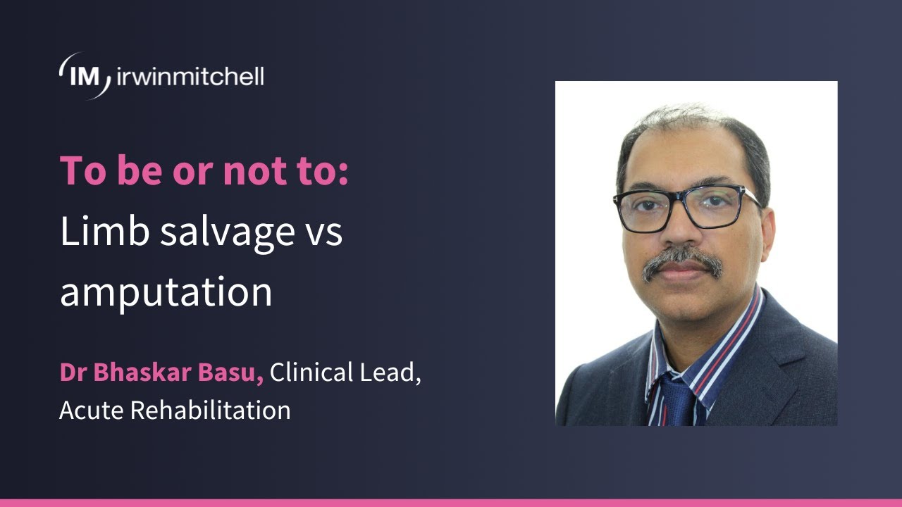 Limb salvage versus amputation - Dr Bhaskar Basu