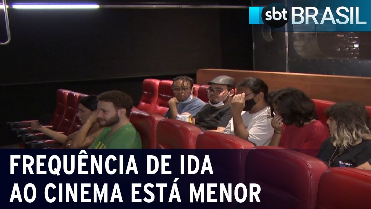 Frequência de ida ao cinema é menos de 50% de antes da pandemia | SBT Brasil (09/04/22)