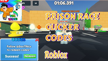 ALL NEW Codes in 🚔Prison Race Clicker!👮! Roblox 🚔Prison Race Clicker!👮 New All Codes! Roblox