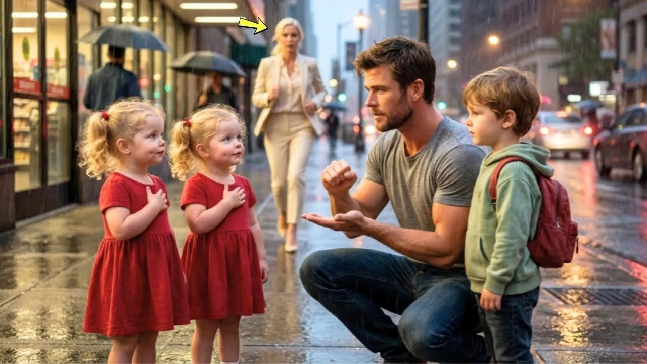 Alleinerziehender Vater sieht taube Zwillinge – er gebärdet „Hallo“