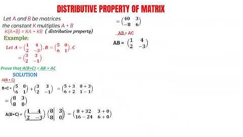 Distributive property of matrix