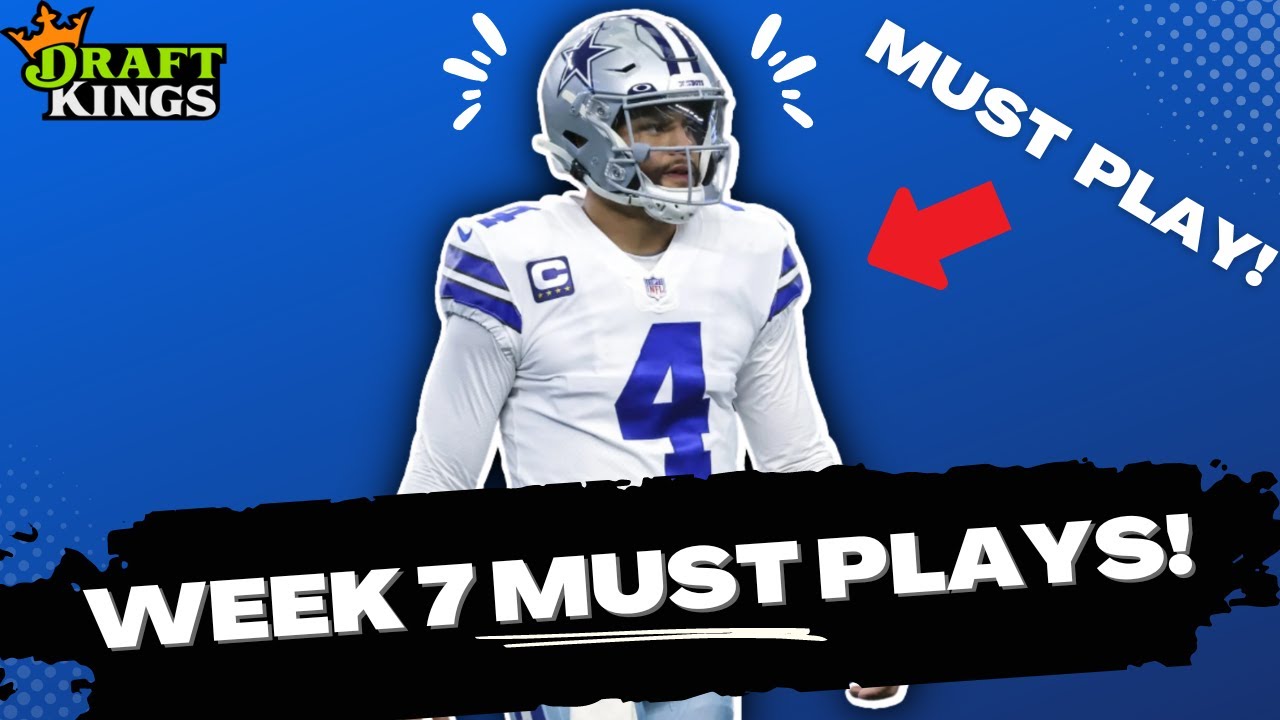 DRAFTKINGS NFL Week 7 MUST PLAYS BEST DFS Picks YOU NEED To WIN 1M draftkings-nfl-week-7-must-plays-best-dfs-picks-you-need-to-win-1m
