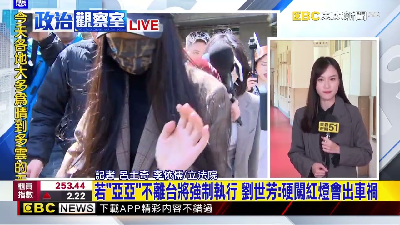 若「亞亞」不離台將強制執行 劉世芳：硬闖紅燈會出車禍@newsebc