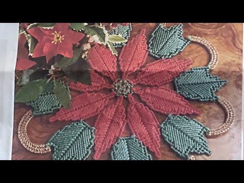 Poinsettia mat plastic canvas tutorial part 1 @Angelatany7