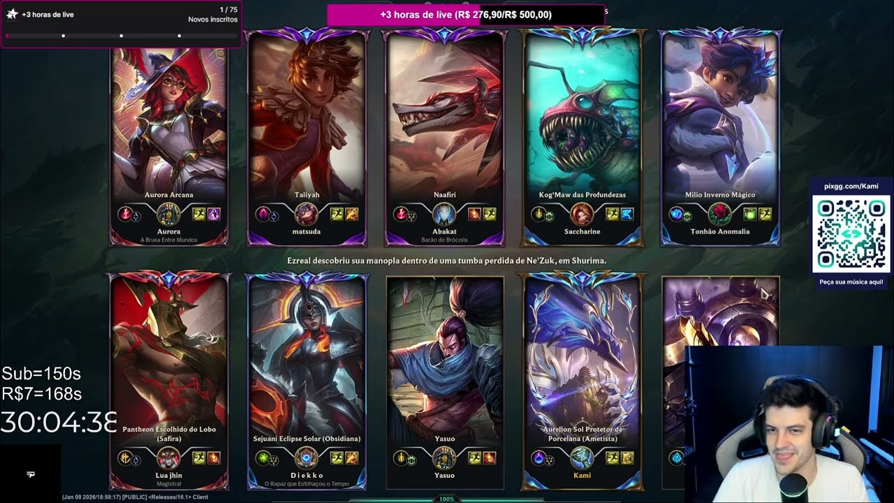 Kami (Partida completa)  - Bot lane: Aurelion sol e blitz vs Kog e milio.