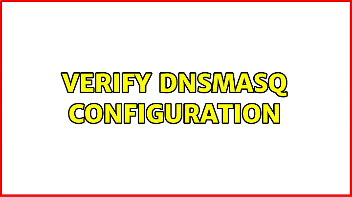 Verify dnsmasq configuration (3 Solutions!!)