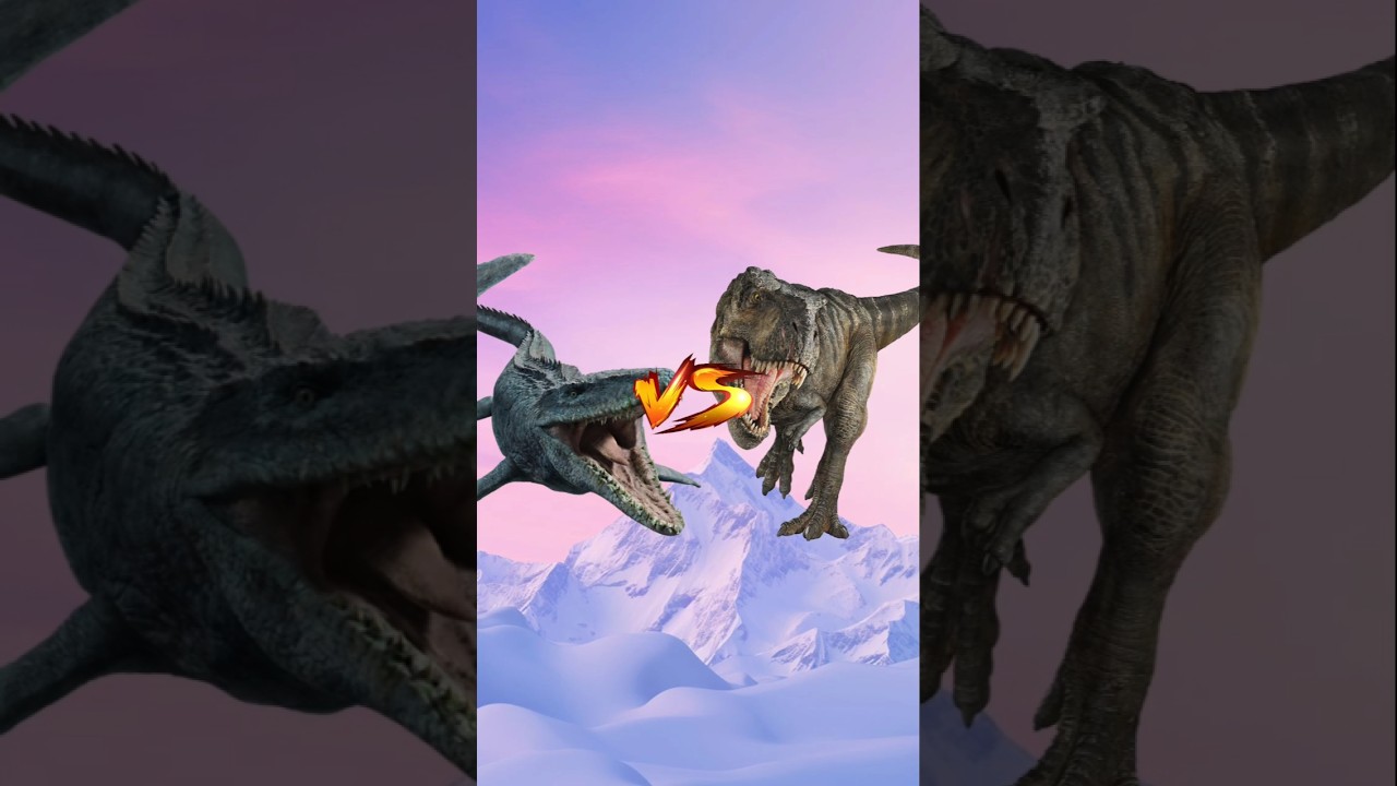 Team JW (Blue, Rexy, Mosasaurus) vs Team JWR (Raptor, Ember, Mosasaurus) #jurassicworld #dinosaur