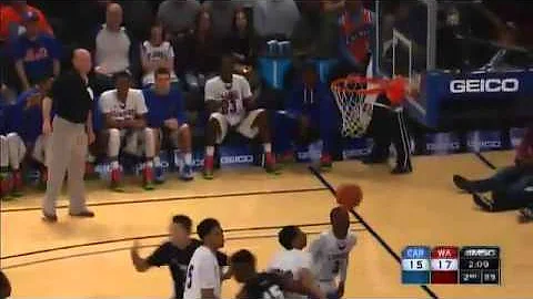Wings #1 Efrain DeJesus knocks down the spot up tr...