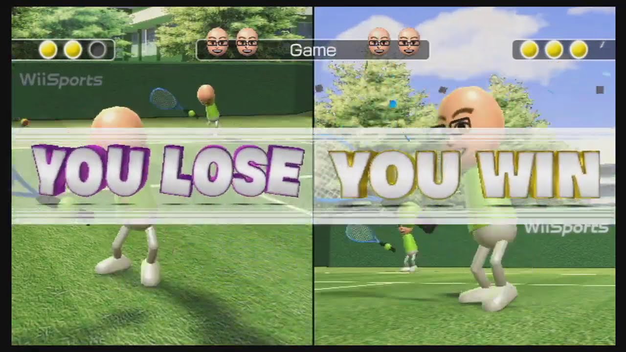 Tennis Against Myself🎾Wii Sports🎾NinThumbYT & NinThumbYT VS. NinThumbYT