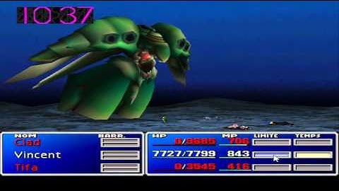 FF7 : Emerald Weapon beaten by a single frog with No Materia (no glitch)
