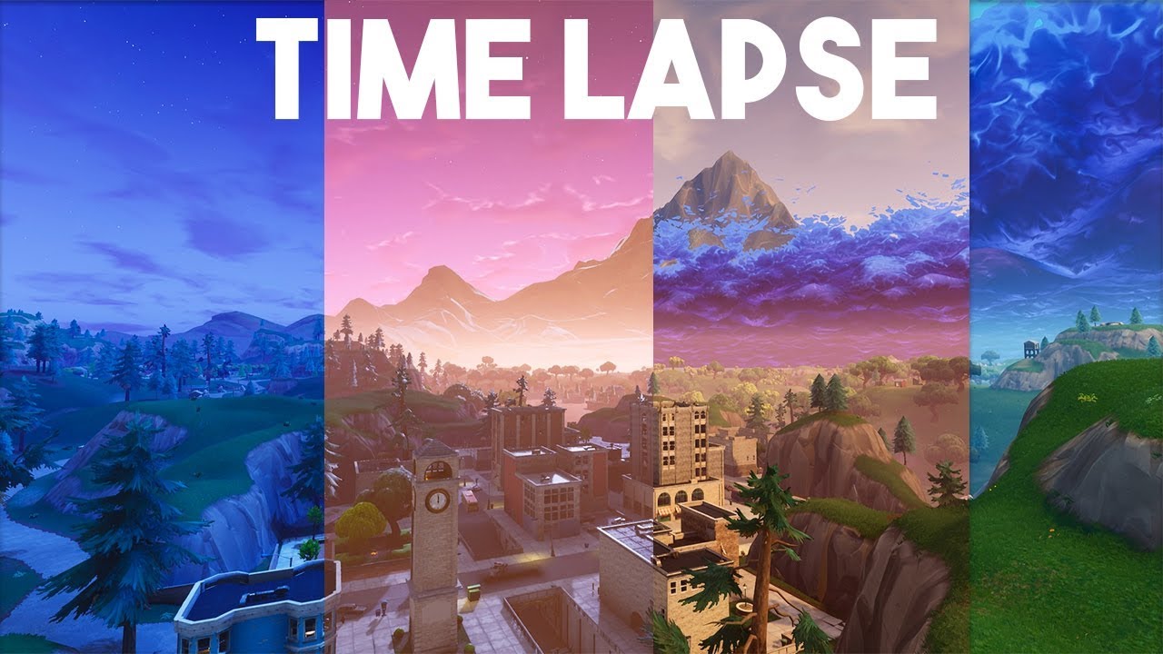 Fortnite Time Of Day Tilted Towers Full Day Time Lapse Fortnite Youtube
