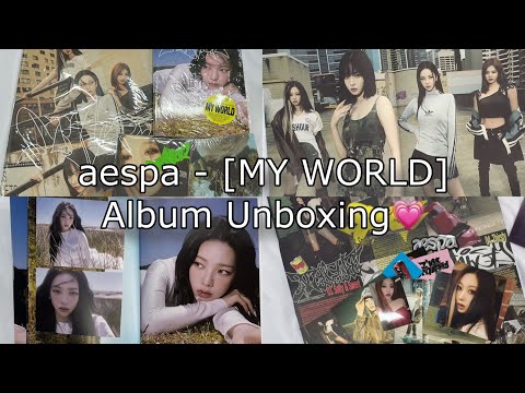 [UNBOXING + GIVEAWAY] 에스파(aespa) - [MY WORLD] ALBUM UNBOXING! 앨범 언박싱!
