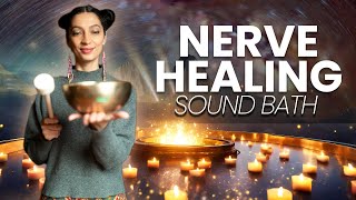 Nerve Healing Frequency Music   Sound Bath Meditation (1 Hour)