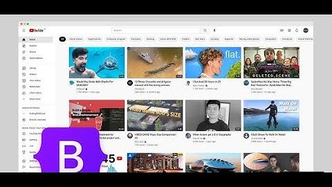 Create a Youtube page using bootstrap 4 || sample page of youtube using bootstrap(in Urdu / Hindi)