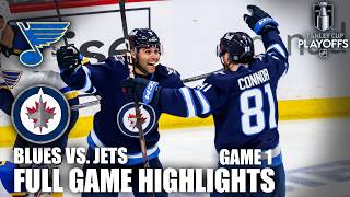 1st Round: St. Louis Blues vs. Winnipeg Jets Game 1 | Full Game Highlights | ESPN NHL