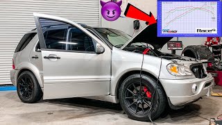 21-Year-Old AMG Gets A Stage 1 ECU Tune + Pop & Bangs From RaceIQ Performance Mercedes ML55!!