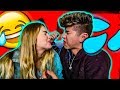 COUPLES TRY NOT TO LAUGH CHALLENGE! **SPITTING AT EACH OTHER**