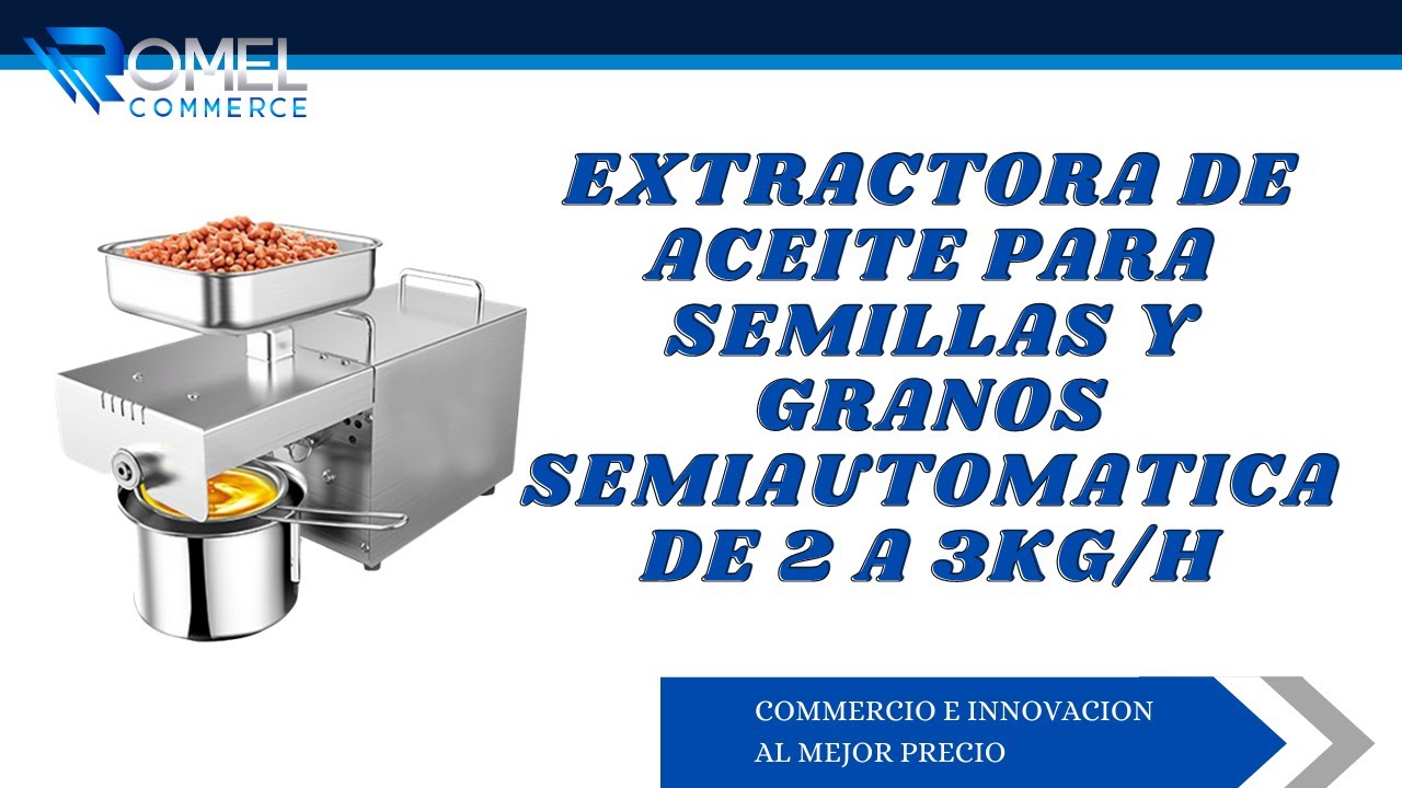 Prensa extractora de aceite en frio y caliente de 2 A 3kgh - YouTube