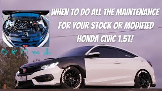 Best Maintenance Tips For Your New 10th Gen Civic (2016+ Honda Civic/Accord 1.5T CVT)