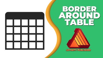 How to put a border around a table in affinity publisher