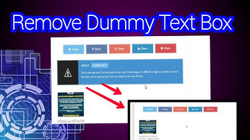 How to remove dummy text box from bloggerWith Html Coding 2020