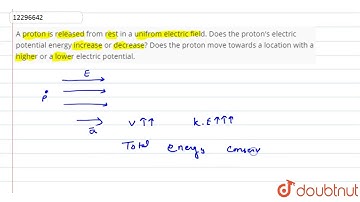 A proton is released from rest in a unifrom electric  field. Does the proton
