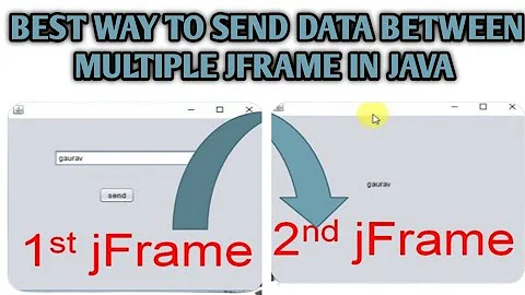 BEST WAY TO ACCESS THE CONTROLS OF ONE JFRAME FROM TO ANOTHER JFRAME | TRANSFER DATA ANOTHER JFRAME