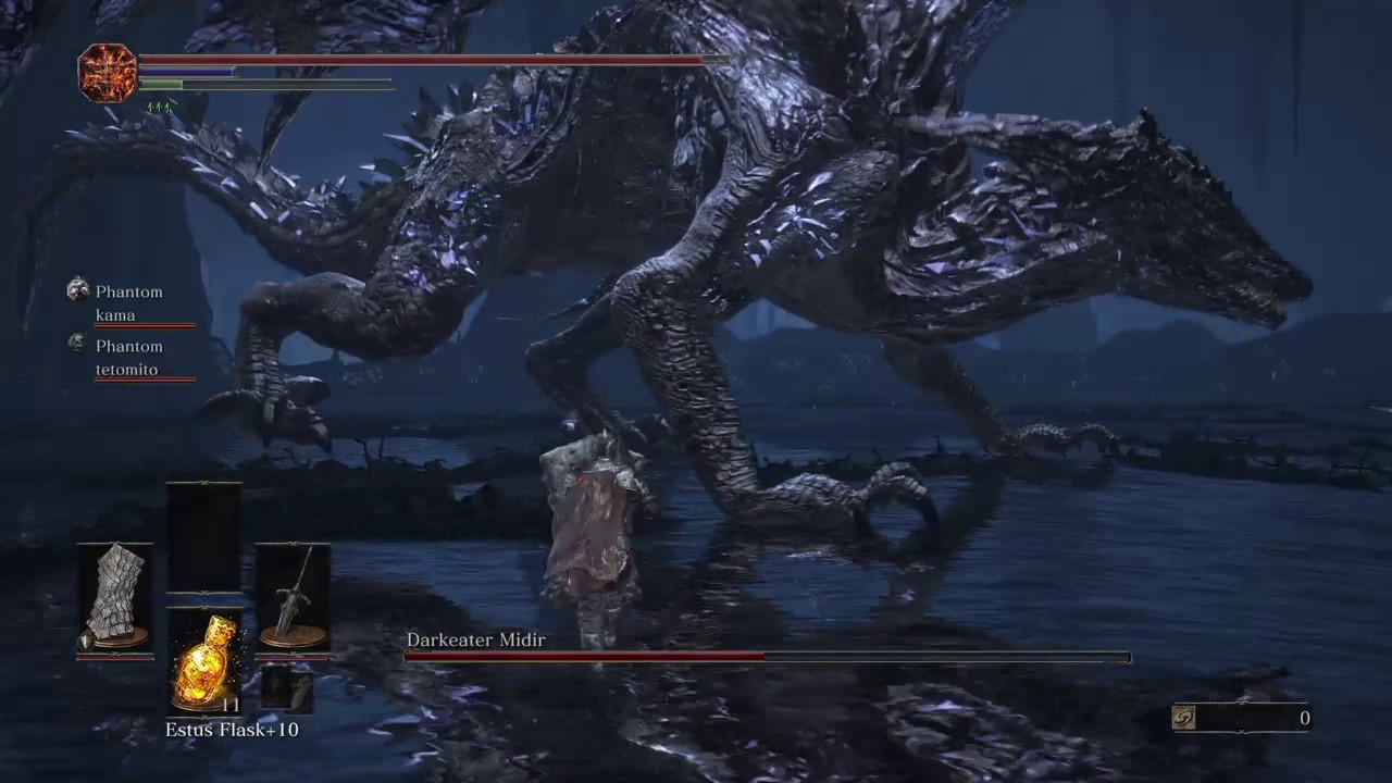 DARK SOULS III - Dark Eater Midir CO-OP - YouTube