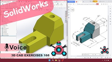 SolidWorks | 3D CAD EXERCISES 168 | StudyCadCam | Solution Tutorial |