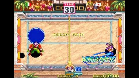 Windjammers / arcade attract mode / Neo Geo MVS 1994