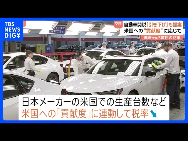 日本が「車関税引き下げの仕組み」を米側に提案 貢献度に応じて 日米の