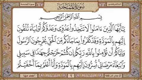 سورة الممتحنة للشيخ حسن صالح
