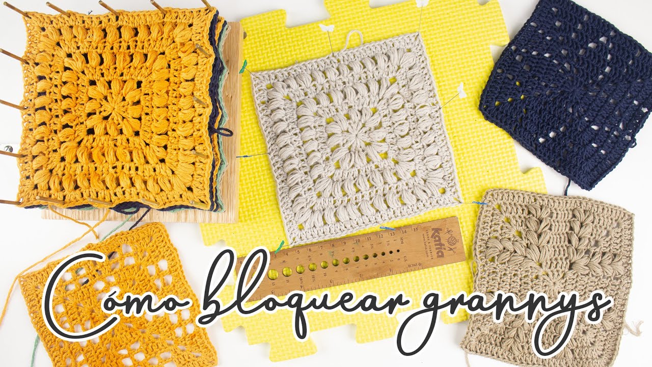 Cómo bloquear grannys de crochet 