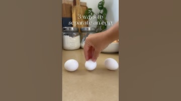 🥚 3 ways to separate and egg 🥚 I think you’ll find this one helpful! #hack #food #eggs