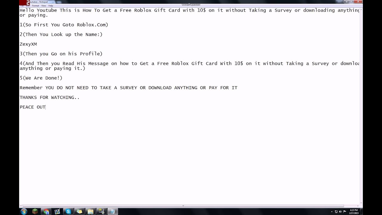 How To Get A Free Roblox Gift Card With 10 On It No Survey Or Download Required Youtube - roblox gift card help phone number