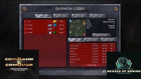 Command and Conquer Red Alert Remastered Skirmish Gameplay USSR– MAP: Ridge War 4