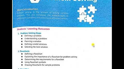 Chapter 1 Problem Solving (part 1)— 9th class computer 2020 Gujranwala Board