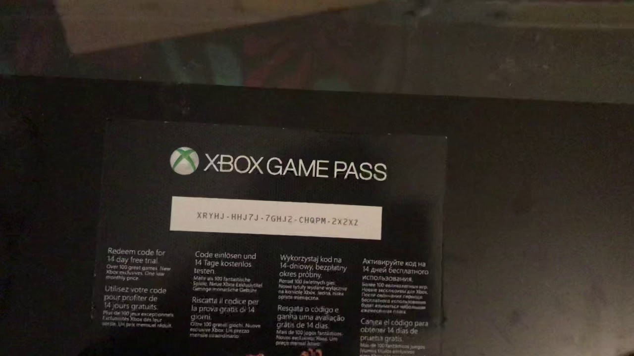 xbox one game pass ultimate code