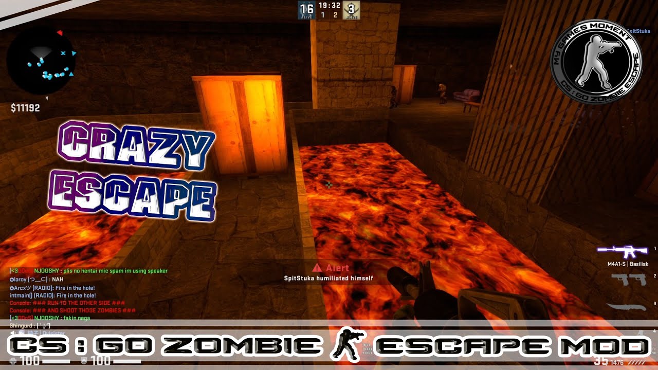CS:GO ZOMBIE ESCAPE MOD MAP ze crazy escape stage1-2 - YouTube