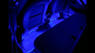 Model 3 & Y Backseat Adjustable LED Lighting Upgrade Kit  White or Colored.