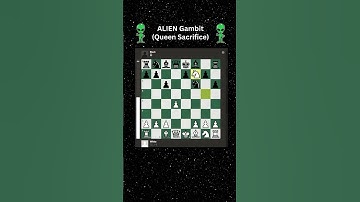Queen Sacrifice in the ALIEN Gambit! #shorts #chess #checkmate