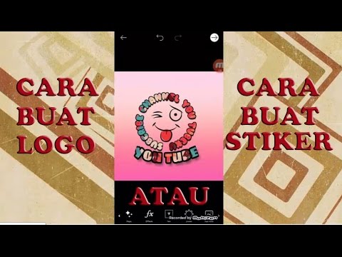 cara membuat logo/stiker di picsart untuk pemula - youtube