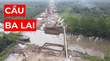 Tiến độ Xây dựng cầu Rạch Miễu 2 ngày 6/1/2023 | Cầu Ba Lai thi công rất nhanh Flycam