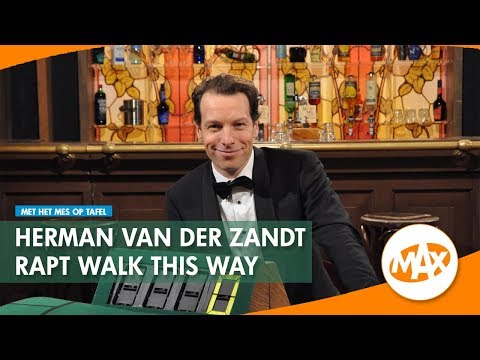 Rapper MC Herman van der Zandt - Run DMC (Walk this way ft. Aerosmith) | MET HET MES OP TAFEL