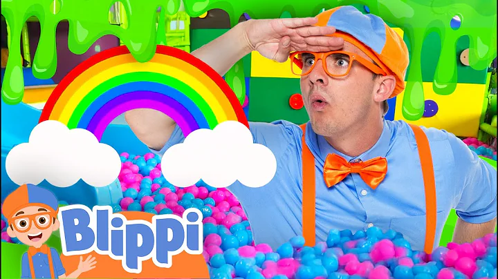 Blippi Plays Rainbow Slime Games at the Indoor Playground! - Blippi | Educational Videos for Kids