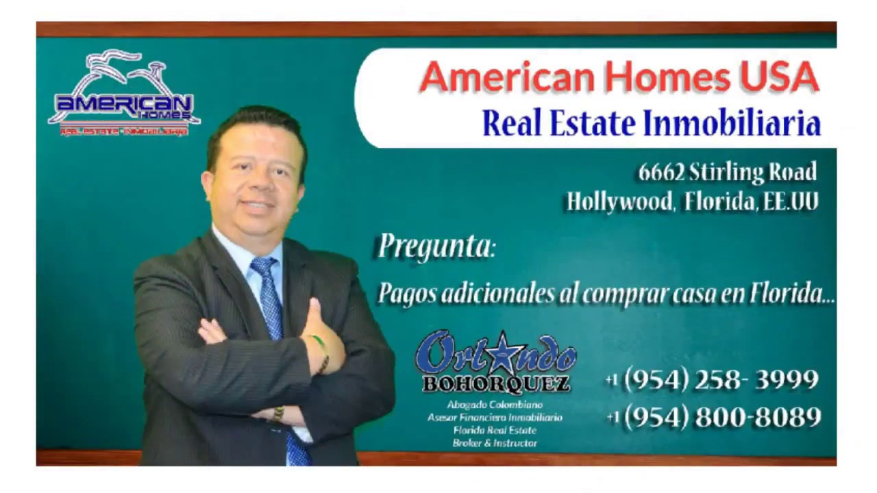 American Homes USA Pagos adicionales al comprar casa en Florida