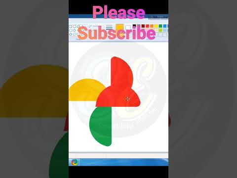 How to draw Google photo logo very easily in computer with MS Paint 🎨 #shorts #google #photo #logo