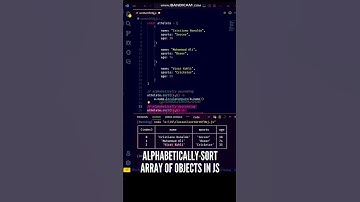 😍😍 Amazing Way to Sort Array of Objects Alphabetically in JS ES6 #shorts #javascript #programming