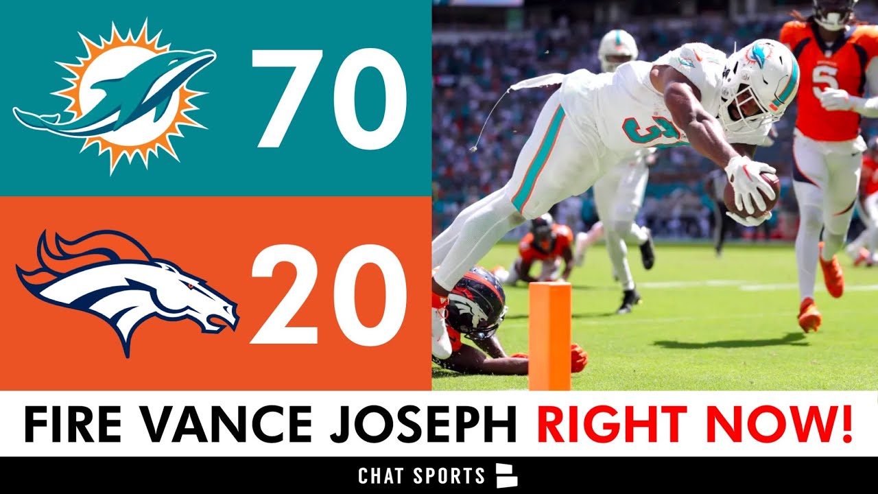 Broncos take historic beatdown in 70-20 loss to Dolphins