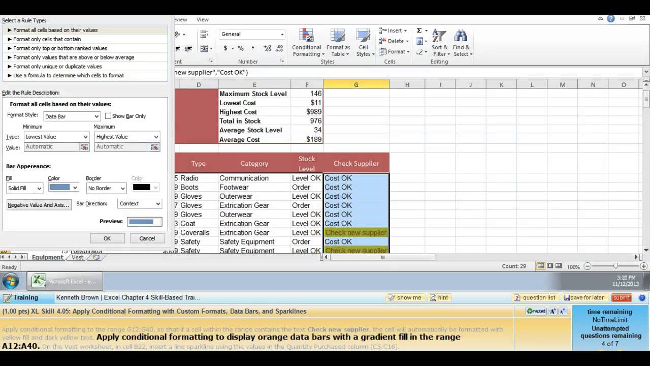 excel chapter 2: simulation exam (projects a and b)